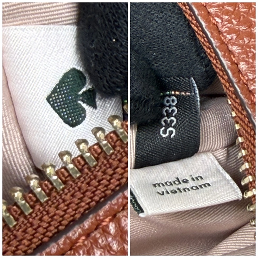 PRE LOVED Kate Spade New York Rust Smile Large Pebbled Leather Shoulder Bag - Picture 9 of 10
